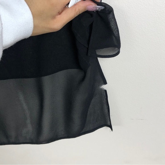 Vince black sleeveless 2 layer tank blouse - Picture 8 of 9